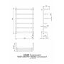 Рушникосушка електрична Омега Електро 700х500/6R(L)